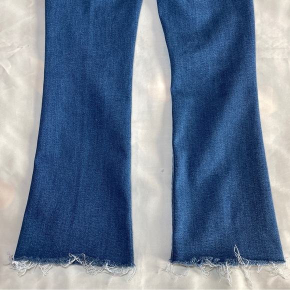 MOTHER- The Hustler Ankle Fray Jeans Grasping at Straws Size 23 Dark Wash Crop - Picture 7 of 9